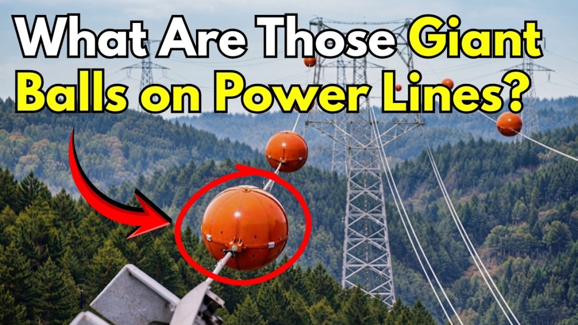 Why Brightly Colored Spheres Are Strung Across Power Lines