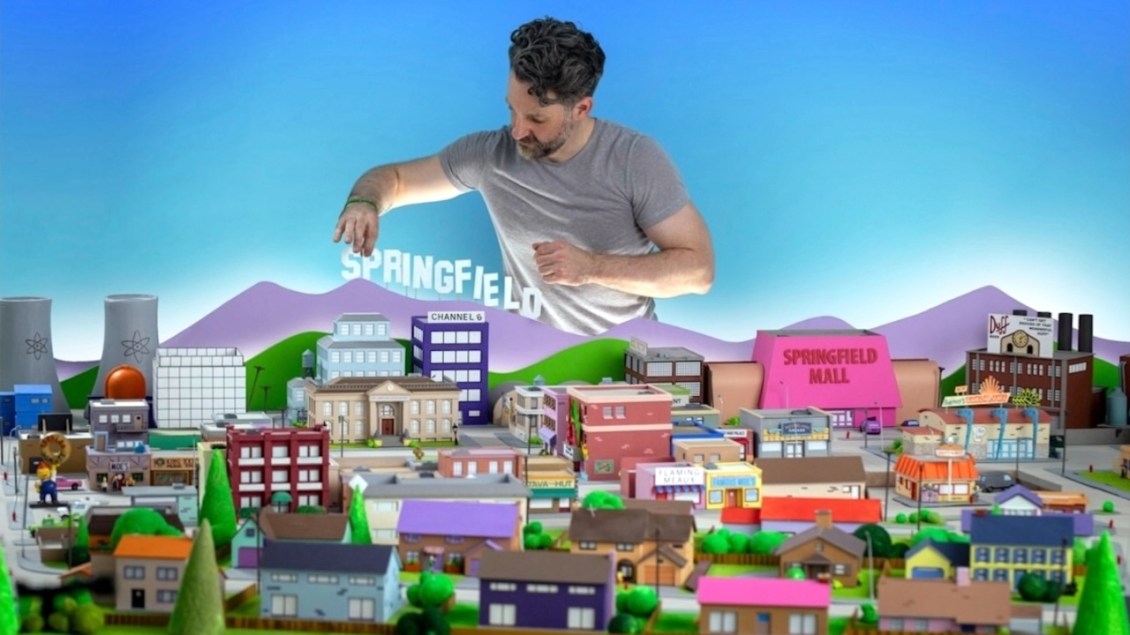 An Incredibly Detailed Miniature Model of Springfield From ‘The Simpsons’