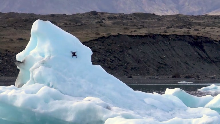 Drone Lands on Iceberg