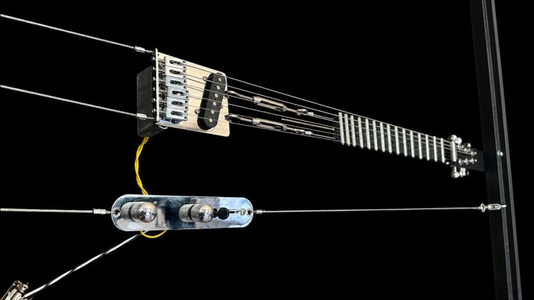 Suspended Guitar Without Neck Body