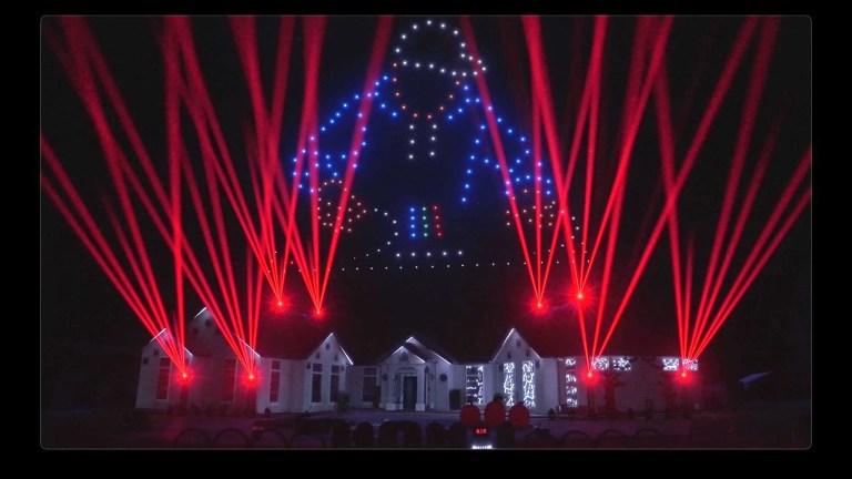 Drone DJ Halloween Light Show Sabotage