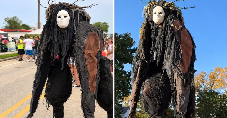 Twin masked spirit walkers