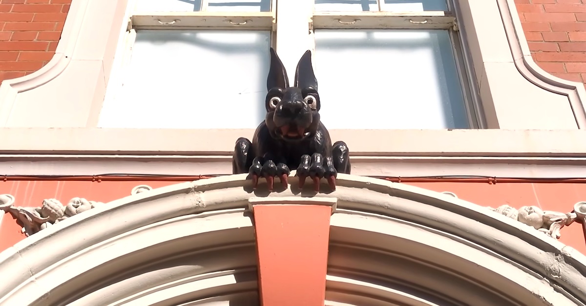 The Mysterious Origins of the Peculiar Fanged Vampire Rabbit Above an Ornate Doorway in Newcastle