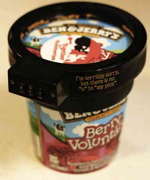 Ben & Jerry’s Ice Cream Pint Combination Lock