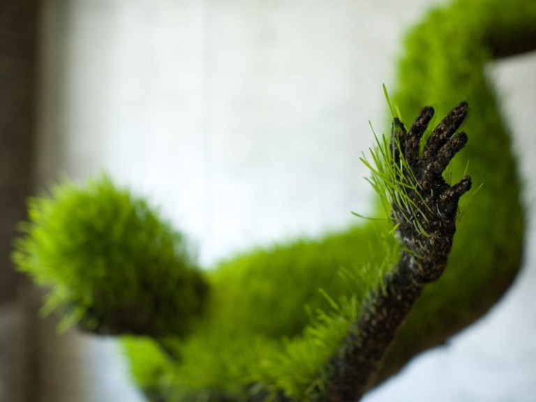 Lives of Grass, sculptures of humans made out of live grass