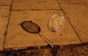 Wire Mesh Shadow Portraits by Isaac Cordal