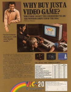 Commodore VIC-20 Ads Featuring William Shatner
