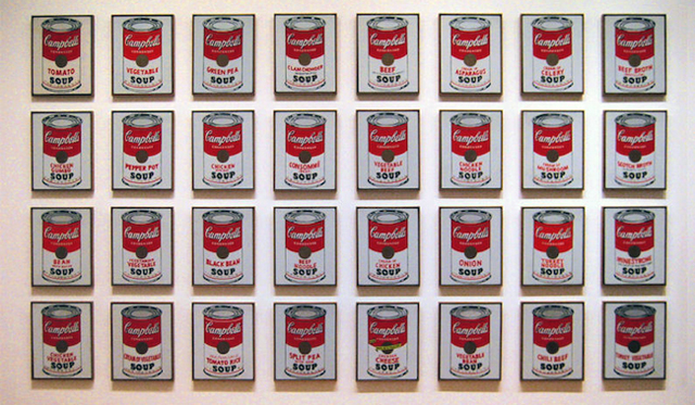 32 Campbell’s Soup Cans by Andy Warhol
