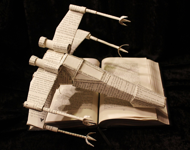 Star Wars X-Wing Book Sculpture