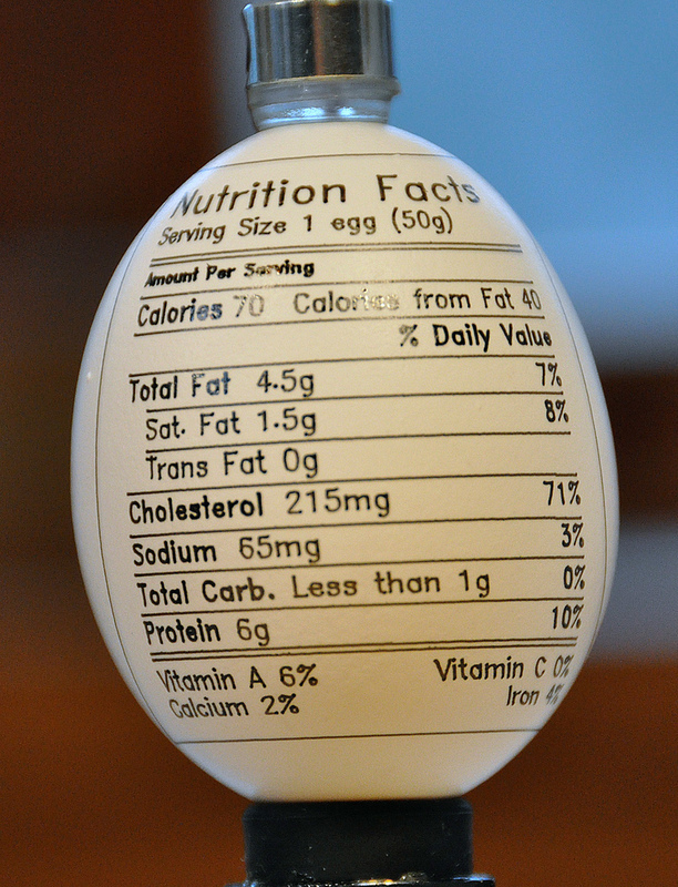 Egg Nutrition Label
