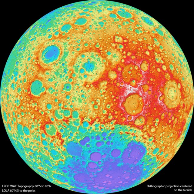 GLD100 NASA High Resolution Map of the Moon