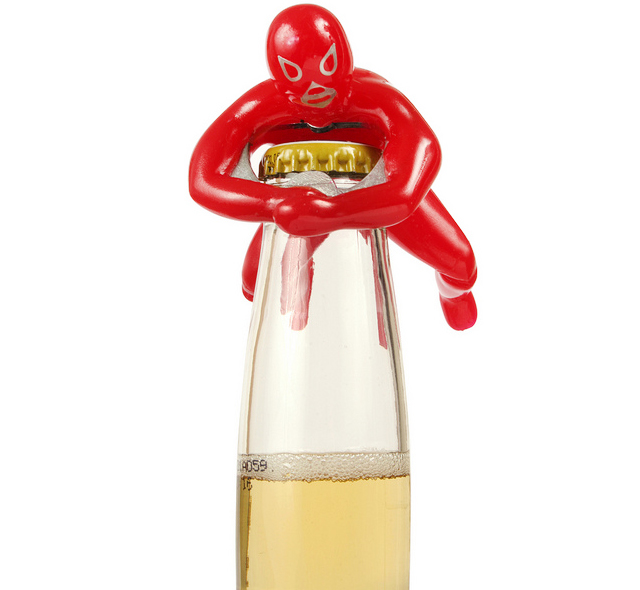 Kikkerland Luchador Bottle Openers, Assorted Colors and Styles
