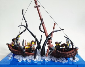 LEGO giant squid attack by Sam Malmberg
