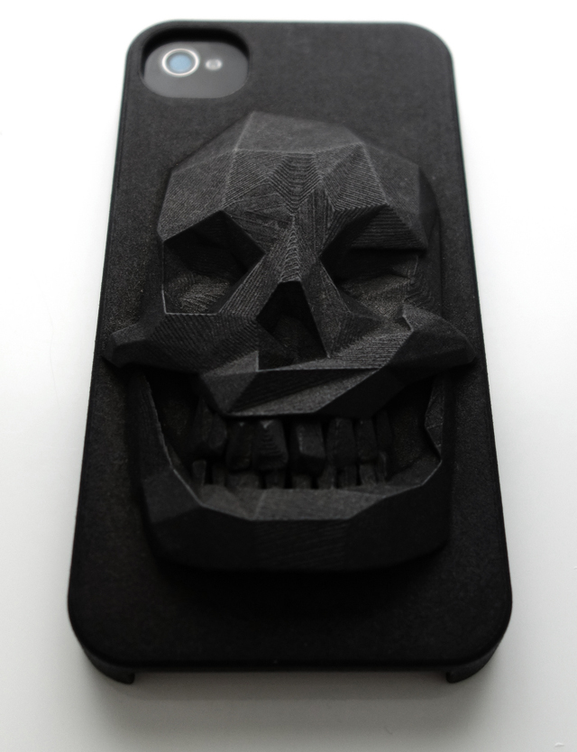 3D Printed Skull iPhone Case (Low Detail) by Hugo Arcier
