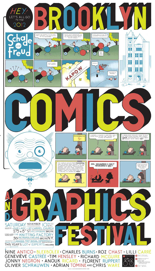 The Brooklyn Comics and Graphics Festival Poster by Chris Ware