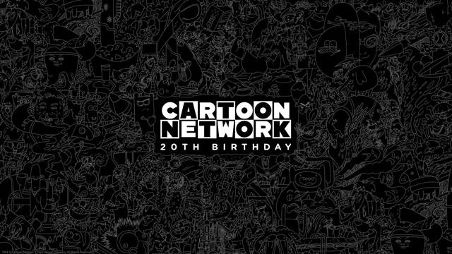 Cartoon Network 20th Birthday Wallpaper (B/W)