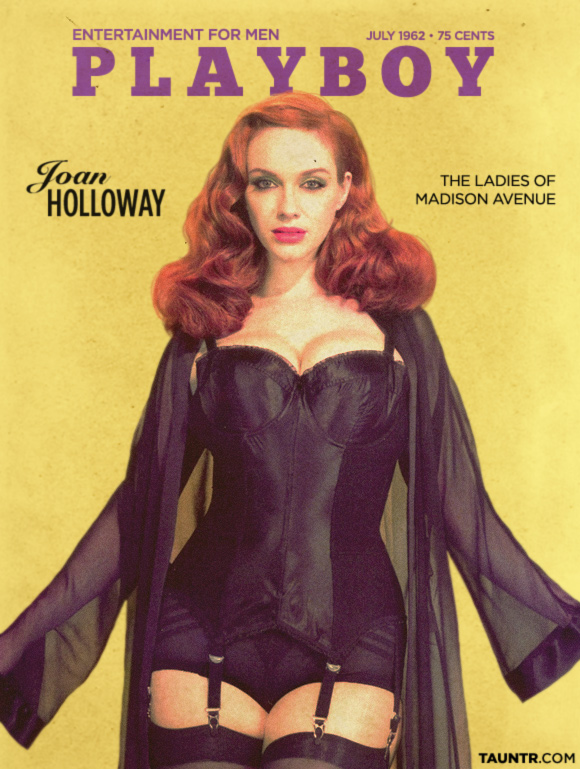 Ladies of Mad Men as Vintage Playboy Cover Models 