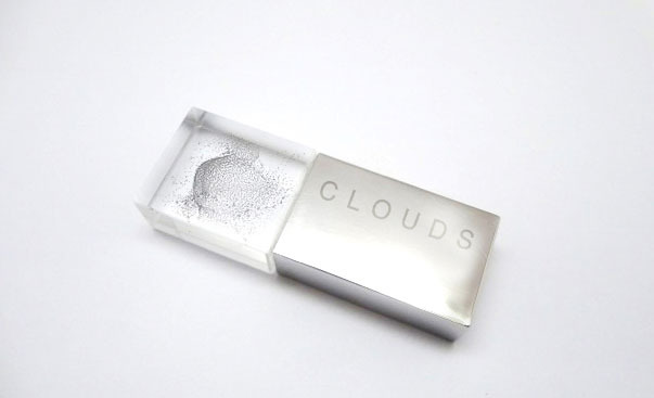CLOUDS Data capsule with laser etched 3D pointcloud