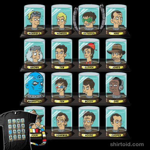 Doctorama, Famous Doctors From Pop Culture in Futurama Head Jars