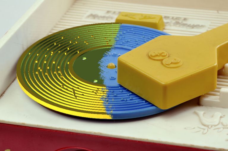 3D Printed Plastic Records for Fisher Price Player