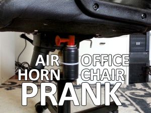 Air Horn Office Chair Prank