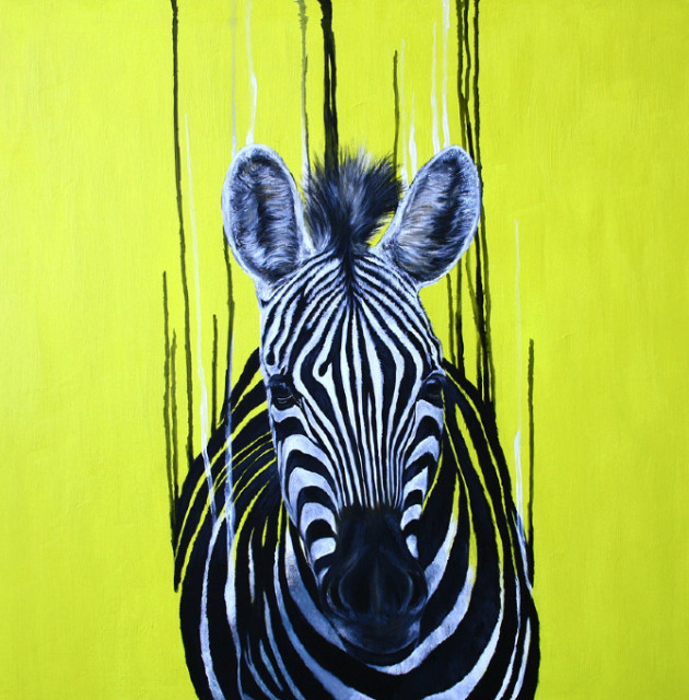 Neon animal art by Louise McNaught