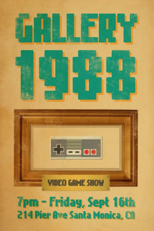 The Old School Video Game Art Show at Gallery 1988 in Venice, CA
