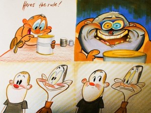 George Liquor "Cans Without Labels" by John Kricfalusi