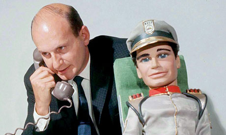 Gerry Anderson With Troy Tempest From '' Stingray'' in 1966