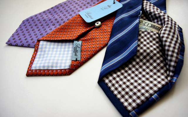 Hidden pocket neckties by Battisti Napoli