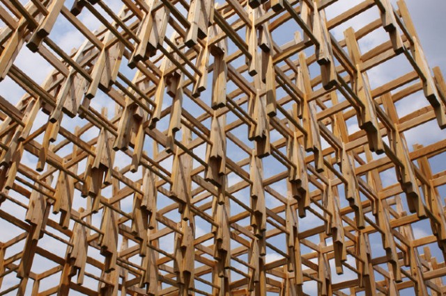 Seat sculpture of 400 chairs by eb office