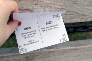 Truth or dare in Washington Square Park