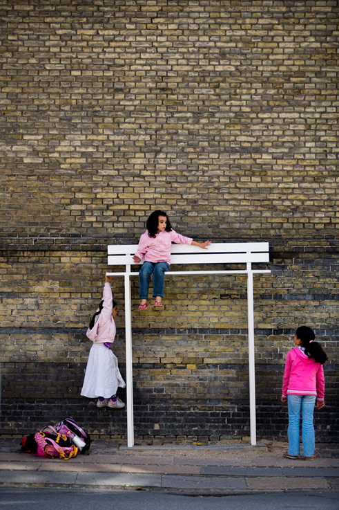 Modified Social Benches by Jeppe Hein