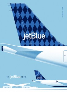 Vintage ad posters for JetBlue