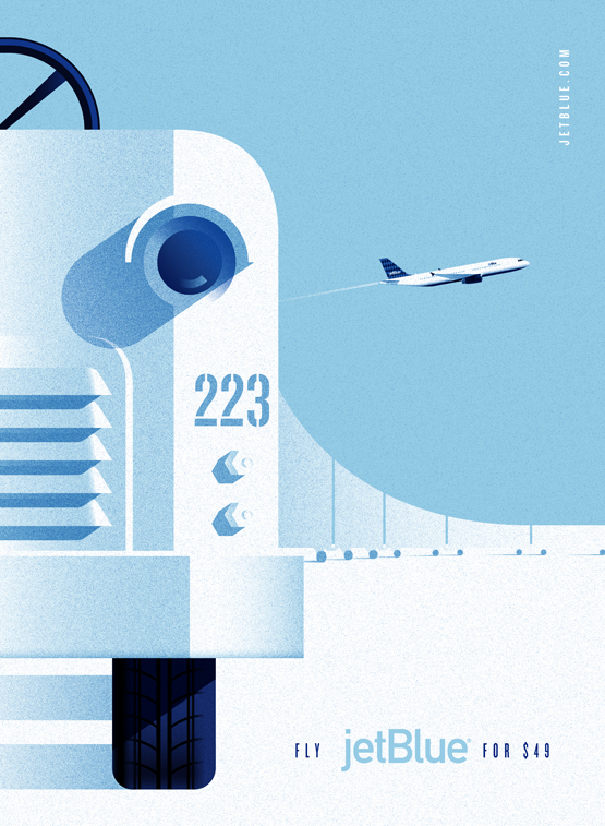Vintage ad posters for JetBlue