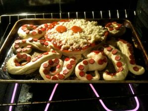 Octopus pizza