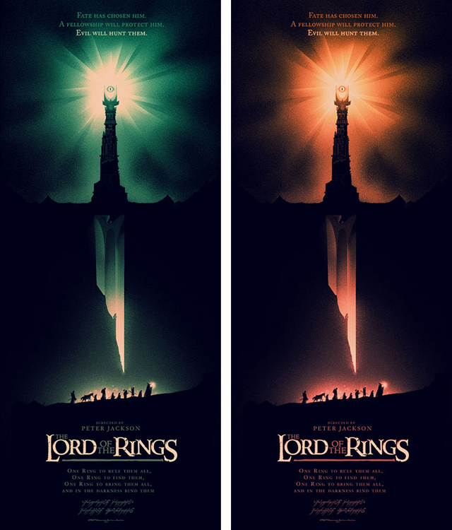The Lord of The Rings Poster Design by Olly Moss 