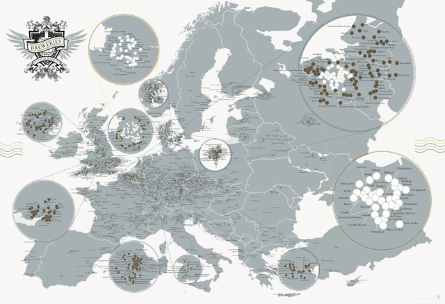 The Breweries of Europe by Pop Chart Lab