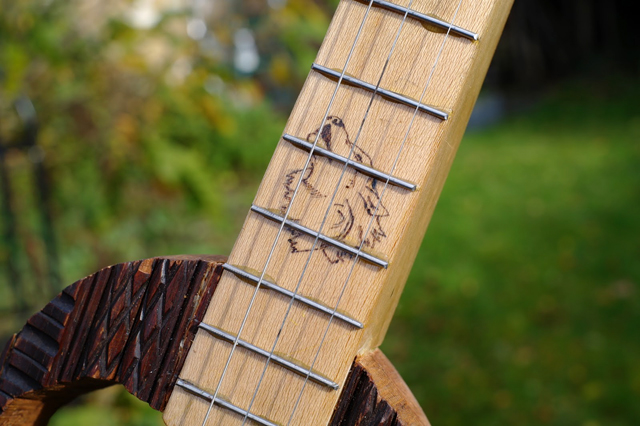 The Movember Moustache Guitar by Vulpestruments