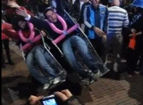 A Two-Person Roller Coaster Costume