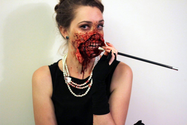 Zombie Audrey Hepburn Halloween Costume by Kiana Jones