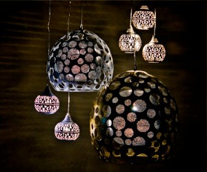 Handcrafted metal light fixtures by Zenza