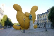 Big Yellow Rabbit A 42 Foot Tall Sculpture Of A Toy Rabbit