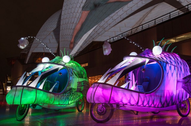 Glowing Angler Tricycles by Group D Creative Collective