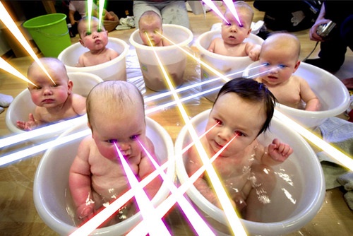 Babies With Laser Eyes