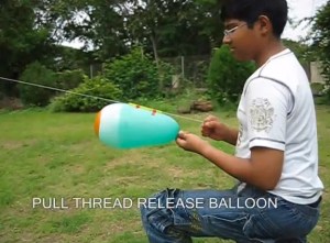 Balloon rocket by Toys from Trash