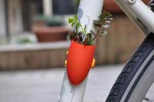 Bicycle-mounted planter by Colleen Jordan