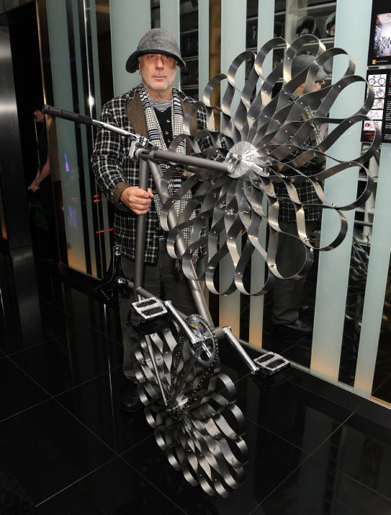 Bicycle with sprung steel wheels by Ron Arad
