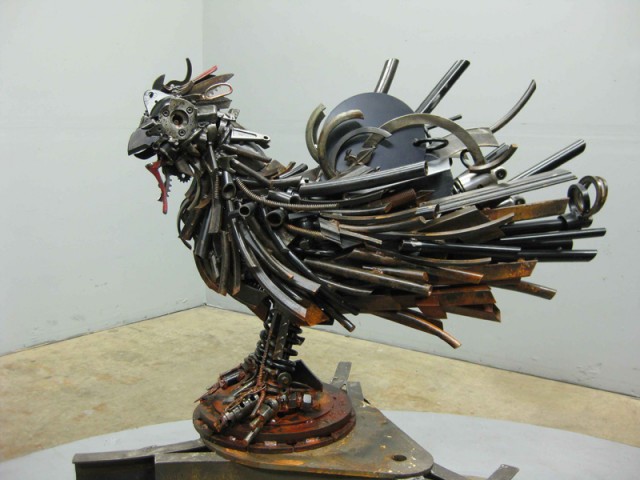 Scrap Metal Animal Sculptures by Robert Jefferson Travis Pond