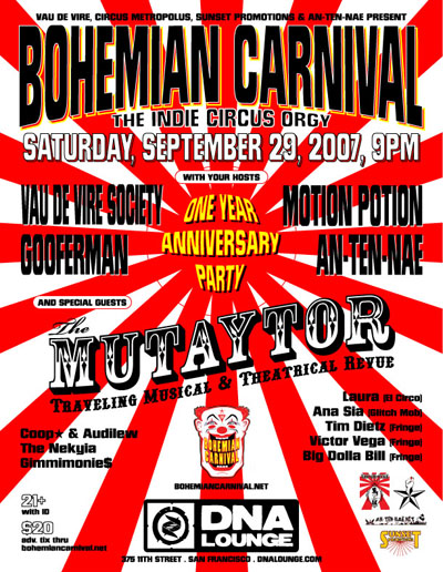 Bohemian Carnival One Year Anniversary Party